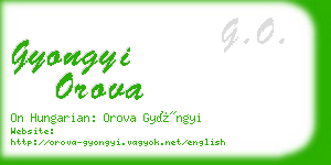 gyongyi orova business card